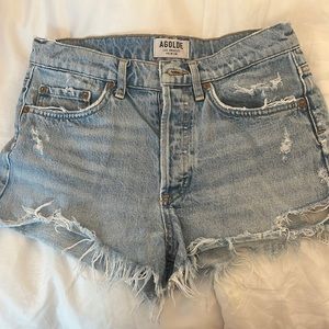 AGOLDE - premium denim, light wash size 25 high-waisted, butt rip